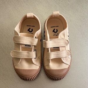 Kids Beige Canvas Sneakers